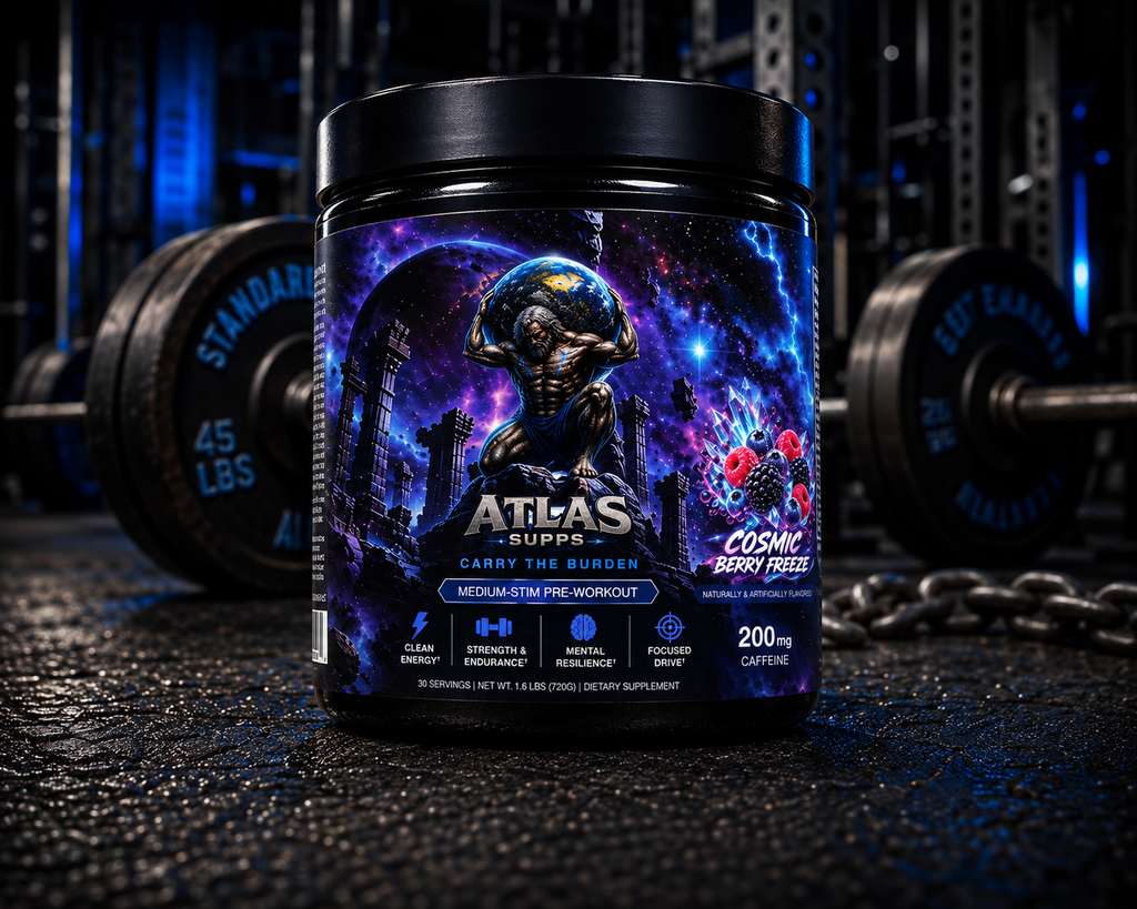 PREORDER - Atlas Medium-Stim Pre-Workout – Cosmic Berry Freeze | 250mg Time-Release Caffeine, 8g Citrulline