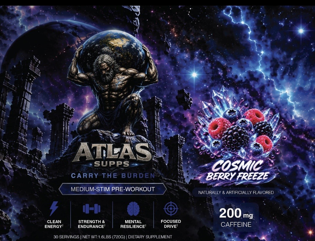 PREORDER - Atlas Medium-Stim Pre-Workout – Cosmic Berry Freeze | 250mg Time-Release Caffeine, 8g Citrulline
