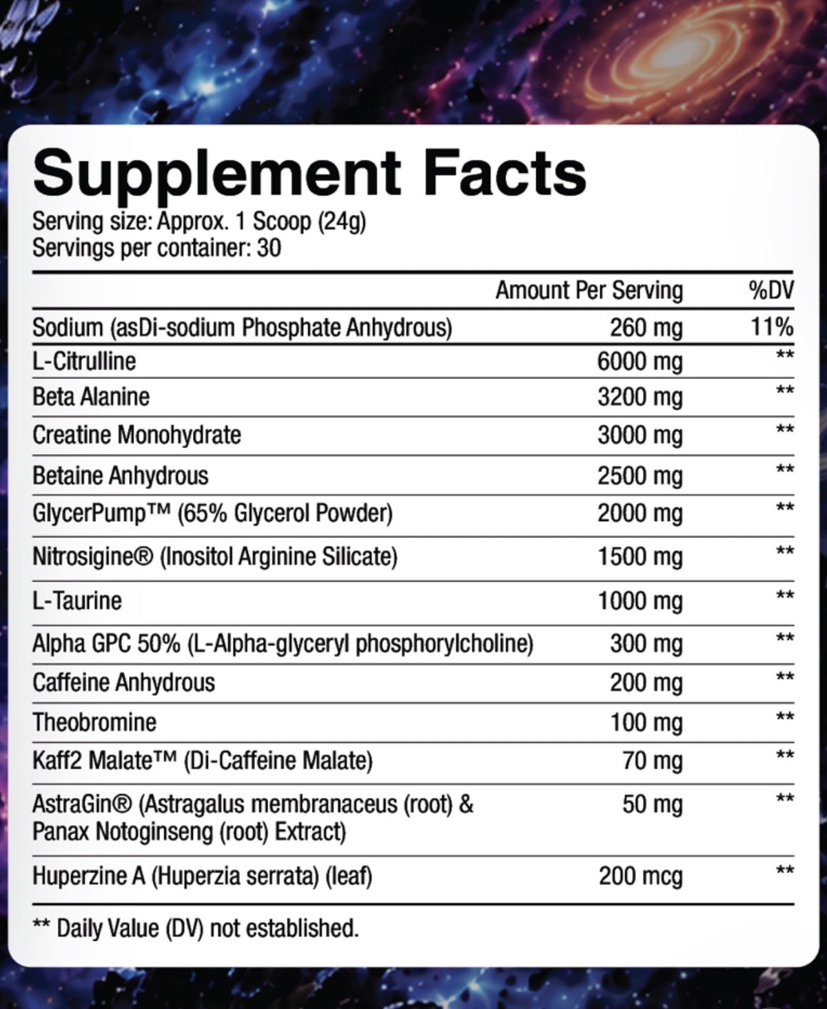 PREORDER - Atlas Medium-Stim Pre-Workout – Cosmic Berry Freeze | 250mg Time-Release Caffeine, 8g Citrulline